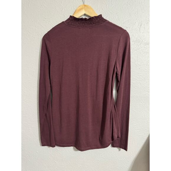 Sundance Shirred Front Long Sleeve High Neck Blouse Small - Picture 4 of 5